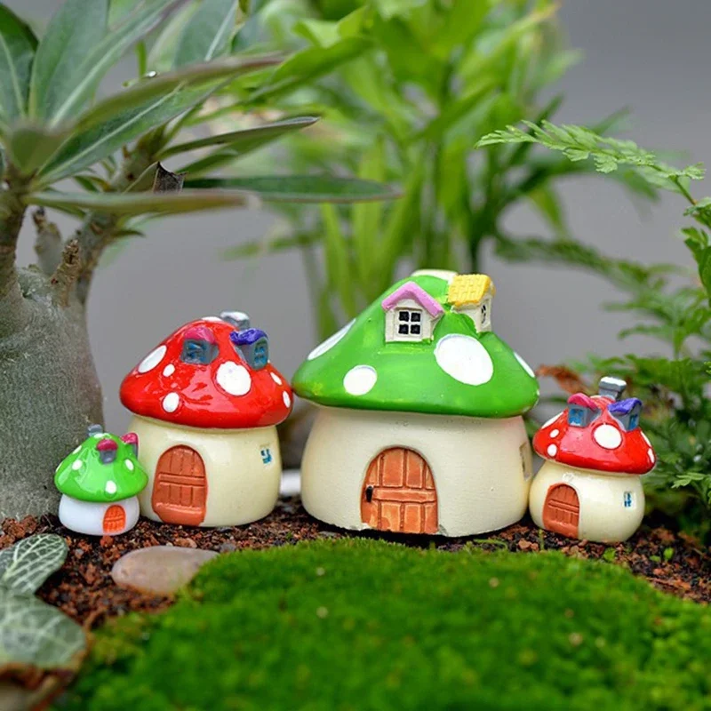 Resin-Mini-Mushroom-House-DIY-Garden-Micro-Landscape-Design-Cute-Fairy-Miniatures-Home-Desk-Decoration-Figurine-1