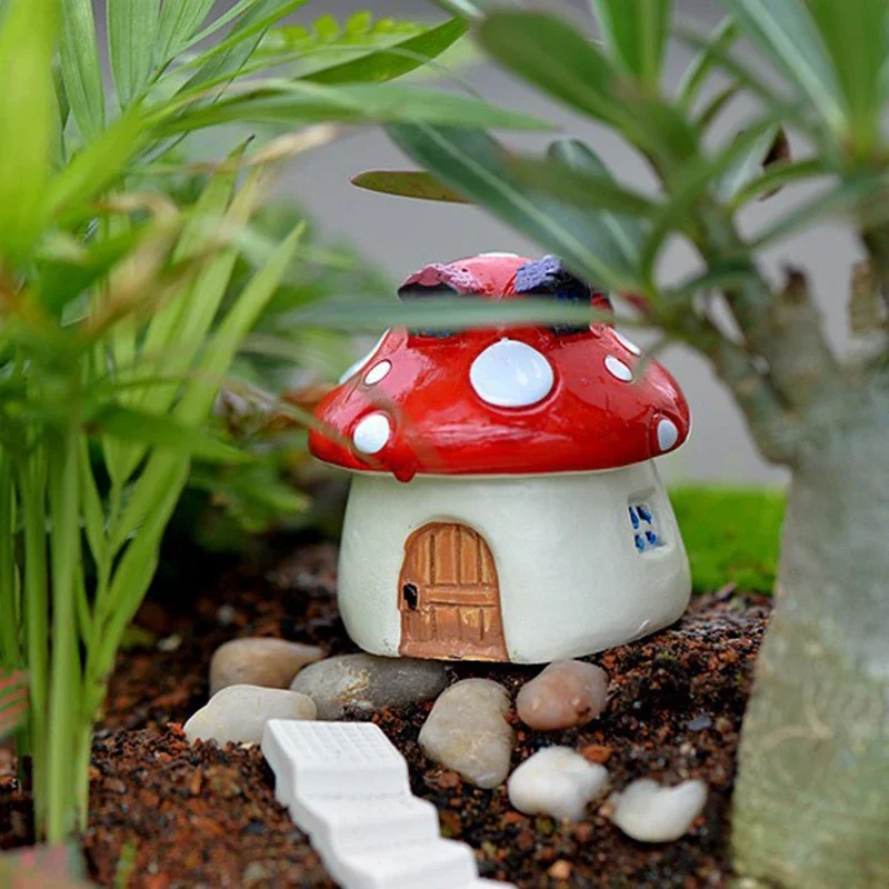 Resin-Mini-Mushroom-House-DIY-Garden-Micro-Landscape-Design-Cute-Fairy-Miniatures-Home-Desk-Decoration-Figurine-4