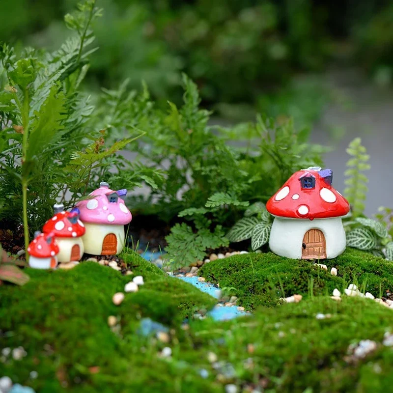 Resin-Mini-Mushroom-House-DIY-Garden-Micro-Landscape-Design-Cute-Fairy-Miniatures-Home-Desk-Decoration-Figurine-5