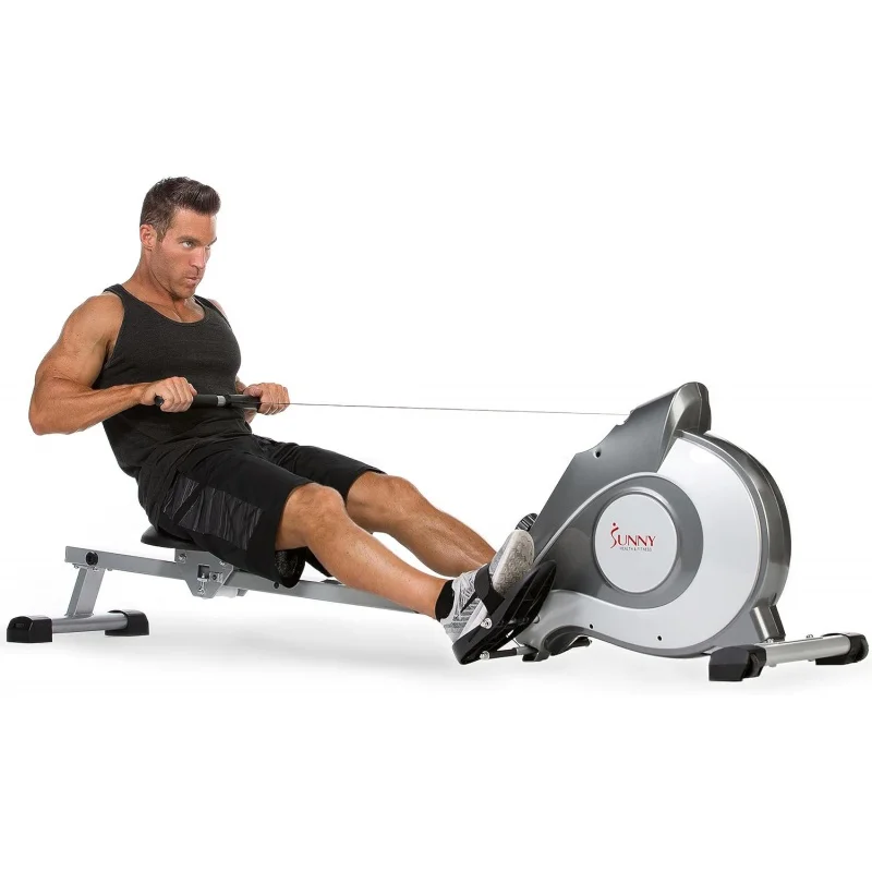 Fitness-Magnetic-Rowing-Machine-w-53-4-Extended-Slide-Rail-Smooth-Quiet-Resistance