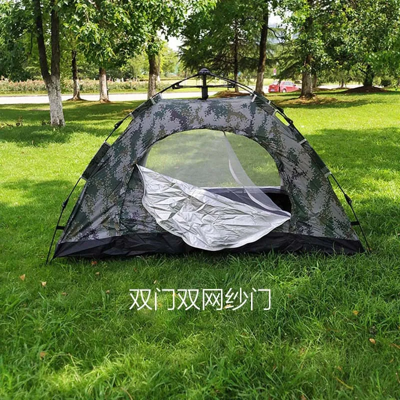 Outdoor-Single-Person-Camouflage-Camping-Pop-up-Winter-Fully-Automatic-Quick-Opening-Tent-Dual-Rain-and-2