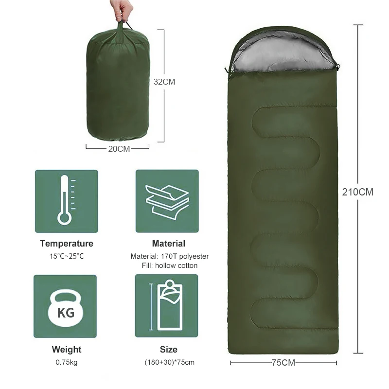 PACOONE-Camping-Sleeping-Bag-Lightweight-4-Season-Warm-Envelope-Backpacking-Outdoor-Mummy-Cotton-Winter-Sleeping-Bag-1