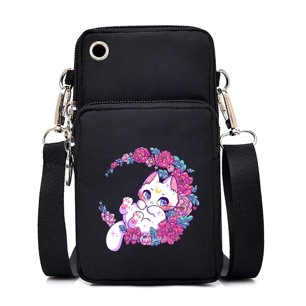 Women-Mini-Mobile-Phone-Bag-Just-A-Girl-Who-Loves-Cats-Print-Small-Crossbody-Bags-Tote-4